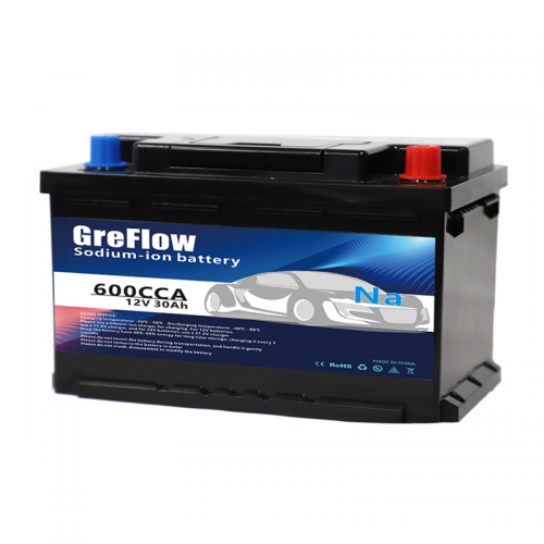 Car starter battery 600CCA 12V30Ah Sodium ion battery high discharge rate cold temperature battery for vehicle starter