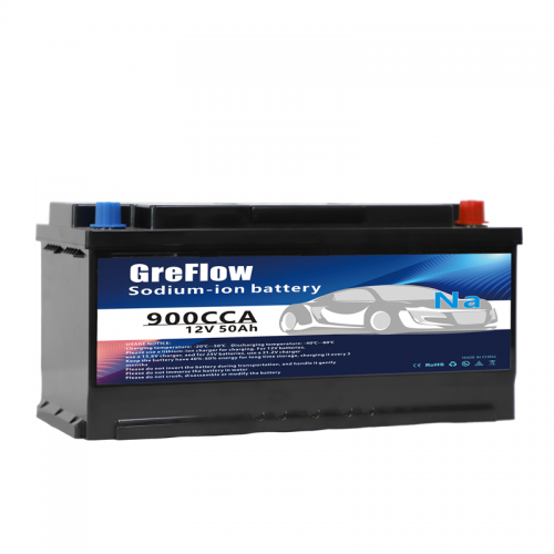 900CCA 12V 50Ah high rate Sodium ion battery for car starter cold temperature battery