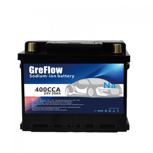 High discharge rate 400CCA 24V 20Ah Sodium ion battery for truck starter winter cold temperature starter battery